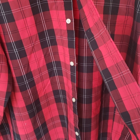Saddlebred mens long sleeve red plaid shirt, size XXL - Picture 6 of 7
